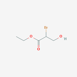 molecular formula C5H9BrO3 B15232707 Ethyl 2-bromo-3-hydroxypropanoate 