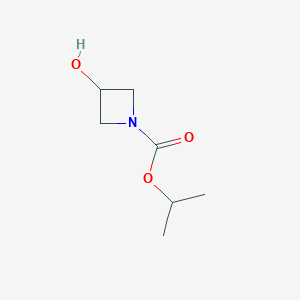 molecular formula C7H13NO3 B15232716 Isopropyl 3-hydroxyazetidine-1-carboxylate 