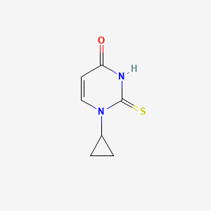 molecular formula C7H8N2OS B1523273 1-环丙基-2-硫代-1,4-二氢嘧啶-4-酮 CAS No. 1235439-16-3
