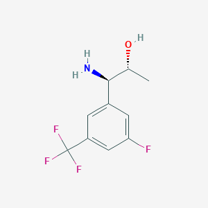 molecular formula C10H11F4NO B15232737 (1R,2R)-1-Amino-1-[3-fluoro-5-(trifluoromethyl)phenyl]propan-2-OL 