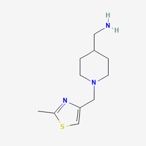 molecular formula C11H19N3S B1523274 {1-[(2-Methyl-1,3-thiazol-4-yl)methyl]piperidin-4-yl}methanamine CAS No. 1249955-95-0