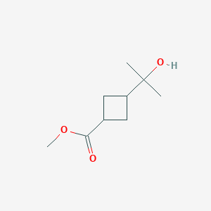 molecular formula C9H16O3 B15232777 Methyl3-(2-hydroxypropan-2-yl)cyclobutane-1-carboxylate CAS No. 1940136-14-0