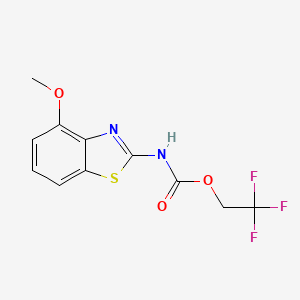 molecular formula C11H9F3N2O3S B1523279 2,2,2-三氟乙基 N-(4-甲氧基-1,3-苯并噻唑-2-基)氨基甲酸酯 CAS No. 1311314-86-9