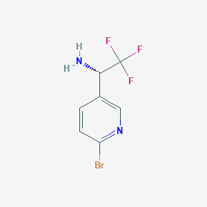 molecular formula C7H6BrF3N2 B15232807 (S)-1-(6-Bromopyridin-3-YL)-2,2,2-trifluoroethan-1-amine 