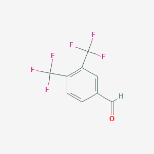 molecular formula C9H4F6O B15232811 3,4-Bis(trifluoromethyl)benzaldehyde 