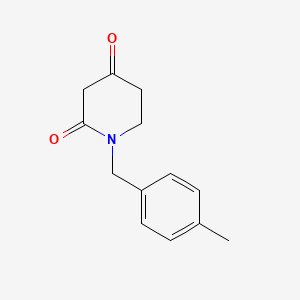 molecular formula C13H15NO2 B15232824 1-(4-Methylbenzyl)piperidine-2,4-dione 