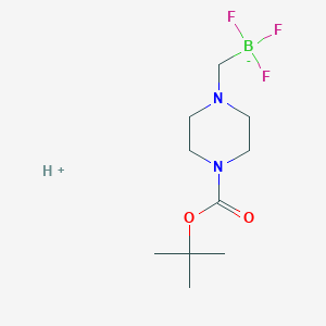 Hydron;trifluoro-[[4-[(2-methylpropan-2-yl)oxycarbonyl]piperazin-1-yl]methyl]boranuide