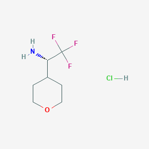 (S)-2,2,2-Trifluoro-1-(tetrahydro-2H-pyran-4-YL)ethanamine hcl