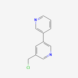 molecular formula C11H9ClN2 B15232838 5-(Chloromethyl)-3,3'-bipyridine 