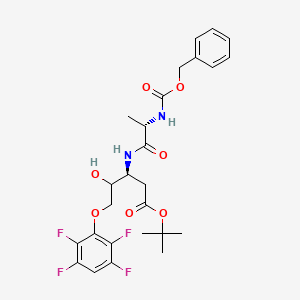 (3S)-tert-butyl 3-((S)-2-(((benzyloxy)carbonyl)amino)propanamido)-4-hydroxy-5-(2,3,5,6-tetrafluorophenoxy)pentanoate