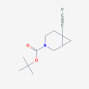 molecular formula C13H19NO2 B15232879 Tert-butyl6-ethynyl-3-azabicyclo[4.1.0]heptane-3-carboxylate 