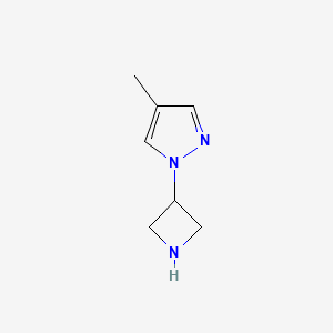 molecular formula C7H11N3 B1523288 1-(氮杂环-3-基)-4-甲基-1H-吡唑 CAS No. 1311569-50-2