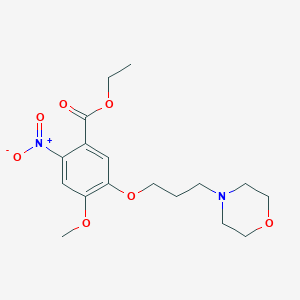 molecular formula C17H24N2O7 B15232895 Ethyl 4-methoxy-5-(3-morpholin-4-ylpropoxy)-2-nitrobenzoate 