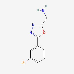 molecular formula C9H8BrN3O B1523291 [5-(3-溴苯基)-1,3,4-噁二唑-2-基]甲胺 CAS No. 944906-88-1