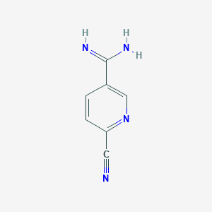 molecular formula C7H6N4 B15232949 6-Cyanonicotinimidamide 