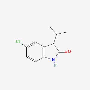 molecular formula C11H12ClNO B1523295 5-氯-3-(丙-2-基)-2,3-二氢-1H-吲哚-2-酮 CAS No. 1225922-11-1
