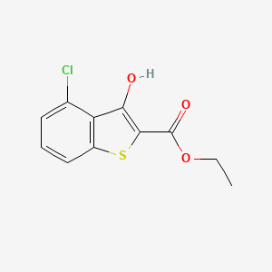 molecular formula C11H9ClO3S B15232978 Ethyl 4-chloro-3-hydroxybenzo[b]thiophene-2-carboxylate 