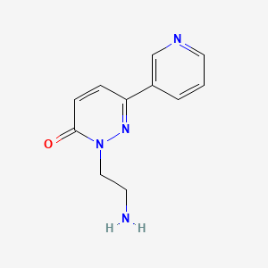 molecular formula C11H12N4O B1523299 2-(2-氨基乙基)-6-吡啶-3-基嘧啶-3(2H)-酮 CAS No. 1283109-04-5