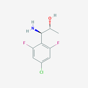 molecular formula C9H10ClF2NO B15232994 (1R,2R)-1-Amino-1-(4-chloro-2,6-difluorophenyl)propan-2-OL 