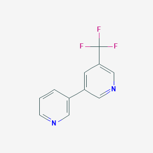 molecular formula C11H7F3N2 B15233002 5-(Trifluoromethyl)-3,3'-bipyridine CAS No. 1214364-61-0