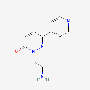 molecular formula C11H12N4O B1523301 2-(2-aminoethyl)-6-pyridin-4-ylpyridazin-3(2H)-one CAS No. 1283108-23-5