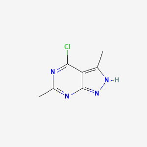 molecular formula C7H7ClN4 B15233020 4-Chloro-3,6-dimethyl-1H-pyrazolo[3,4-D]pyrimidine 