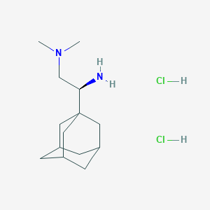 molecular formula C14H28Cl2N2 B15233073 N-[2-(1-Adamantyl)-2-aminoethyl]-N,N-dimethylamine 