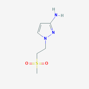 molecular formula C6H11N3O2S B1523309 1-(2-methanesulfonylethyl)-1H-pyrazol-3-amine CAS No. 1093967-38-4