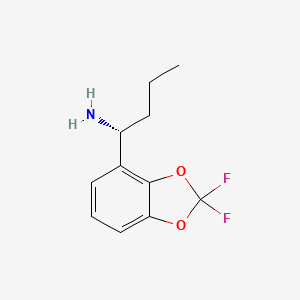 molecular formula C11H13F2NO2 B15233097 (R)-1-(2,2-Difluorobenzo[D][1,3]dioxol-4-YL)butan-1-amine 