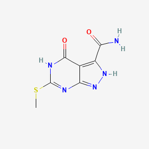 6-(Methylthio)-4-oxo-4,5-dihydro-1H-pyrazolo[3,4-d]pyrimidine-3-carboxamide