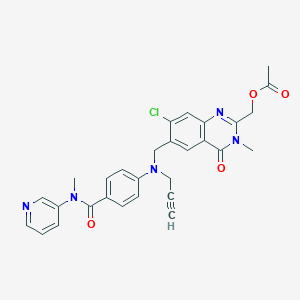 (7-chloro-3-Methyl-4-oxo-6-((prop-2-ynyl(4-(pyridin-3-ylMethylcarbaMoyl)phenyl)aMino)Methyl)-3,4-dihydroquinazolin-2-yl)Methylacetate