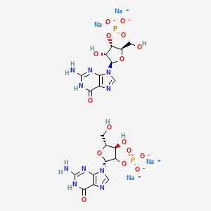 molecular formula C20H24N10Na4O16P2 B15233177 Guanosine2'-3'-monophosphatedisodiumsalt 