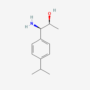 molecular formula C12H19NO B15233181 (1R,2S)-1-Amino-1-[4-(propan-2-YL)phenyl]propan-2-OL 