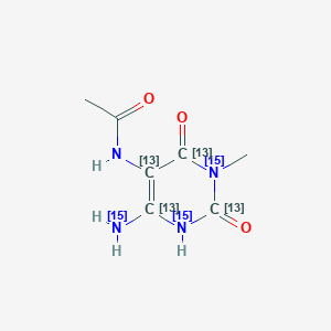 molecular formula C7H10N4O3 B1523319 5-Acetylamino-6-amino-3-methyluracil-[13C4,15N3] (AAMU) CAS No. 1173022-65-5