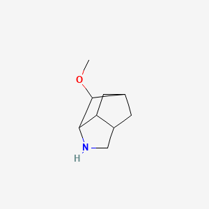 molecular formula C9H15NO B15233213 2-Methoxy-4-azatricyclo[4.2.1.03,]nonane 