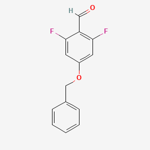 molecular formula C14H10F2O2 B1523323 4-(Benzyloxy)-2,6-difluorobenzaldehyde CAS No. 918524-93-3