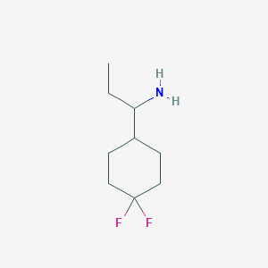 molecular formula C9H17F2N B15233241 1-(4,4-Difluorocyclohexyl)propan-1-amine 