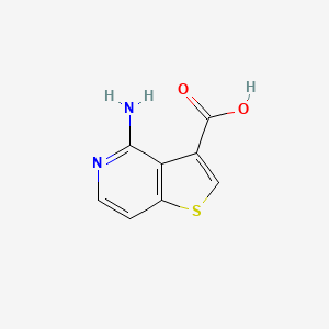 molecular formula C8H6N2O2S B15233262 4-Aminothieno[3,2-c]pyridine-3-carboxylicacid 