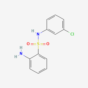 molecular formula C12H11ClN2O2S B15233269 2-amino-N-(3-chlorophenyl)benzenesulfonamide 