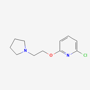 B1523332 2-Chloro-6-[2-(pyrrolidin-1-yl)ethoxy]pyridine CAS No. 1242241-03-7