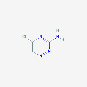 molecular formula C3H3ClN4 B15233321 5-Chloro-1,2,4-triazin-3-amine 