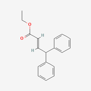 molecular formula C18H18O2 B15233374 Ethyl 4,4-diphenylbut-2-enoate 