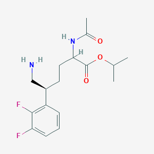 (5S)-isopropyl 2-acetamido-6-amino-5-(2,3-difluorophenyl)hexanoate