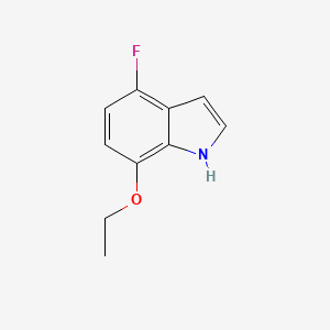 molecular formula C10H10FNO B15233426 7-Ethoxy-4-fluoro-1H-indole 