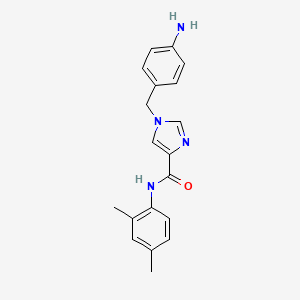 molecular formula C19H20N4O B1523347 1-(4-氨基苄基)-N-(2,4-二甲基苯基)-1H-咪唑-4-甲酰胺 CAS No. 1351843-64-5