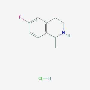 molecular formula C10H13ClFN B1523349 6-氟-1-甲基-1,2,3,4-四氢异喹啉盐酸盐 CAS No. 1333811-01-0