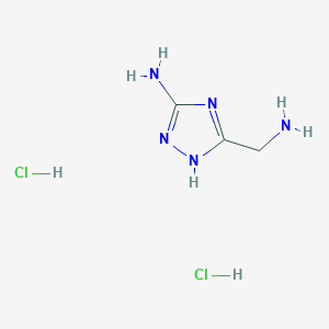 molecular formula C3H9Cl2N5 B1523350 5-(氨甲基)-1H-1,2,4-三唑-3-胺二盐酸盐 CAS No. 21795-97-1