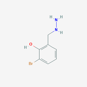 molecular formula C7H9BrN2O B15233508 2-Bromo-6-(hydrazinylmethyl)phenol CAS No. 887596-34-1