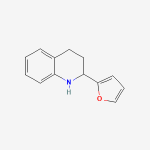 molecular formula C13H13NO B15233524 2-(Furan-2-yl)-1,2,3,4-tetrahydroquinoline CAS No. 4637-61-0