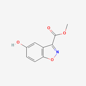 molecular formula C9H7NO4 B15233532 Methyl 5-hydroxybenzo[d]isoxazole-3-carboxylate 